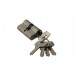 Цилиндр ключевой, ключ-ключ PALLINI (матовый никель)